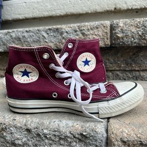 Burgundy/Dark Red/Maroon High Top Converse